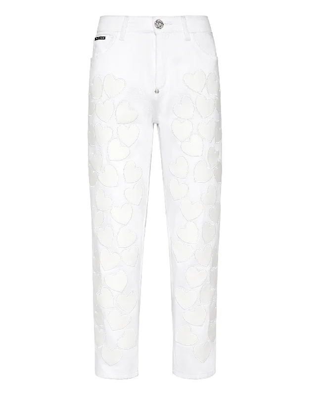 Trendy Online Boutiques Denim Trousers Mom Fit Heart