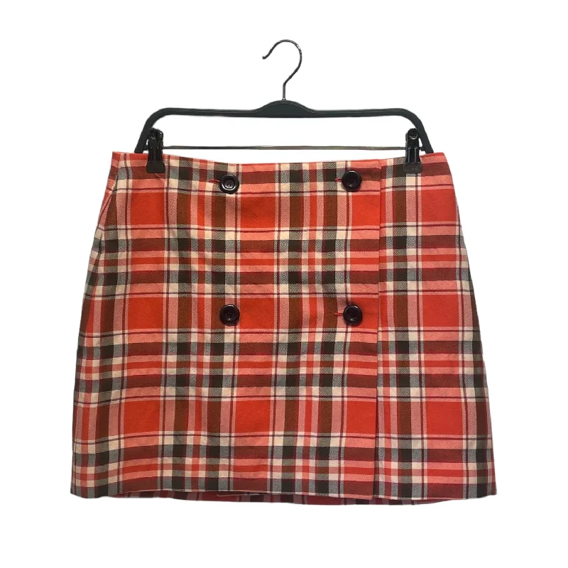 Women's Plus-Size Casual Outfit Acne Studios/Skirt/42/Plaid/Cotton/RED/