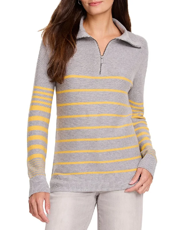 Women's Clothes for All-Day Comfort and Style NIC+ZOE Easy Stripe Half Zip Sweater