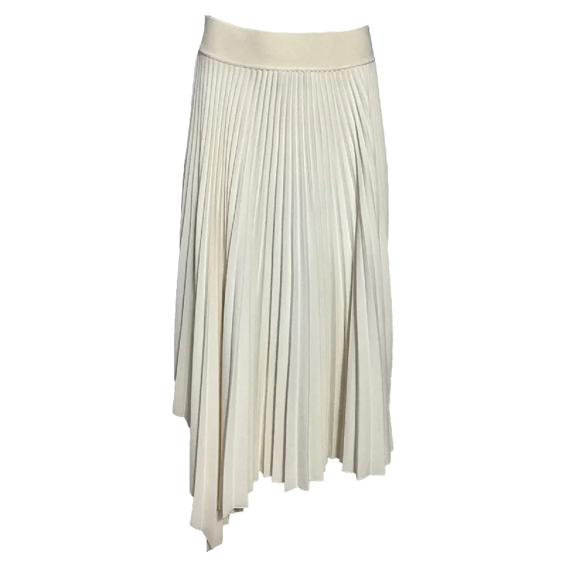 Women's Party Outfit Joseph Ade Pleated Midi Skirt in White Polyester