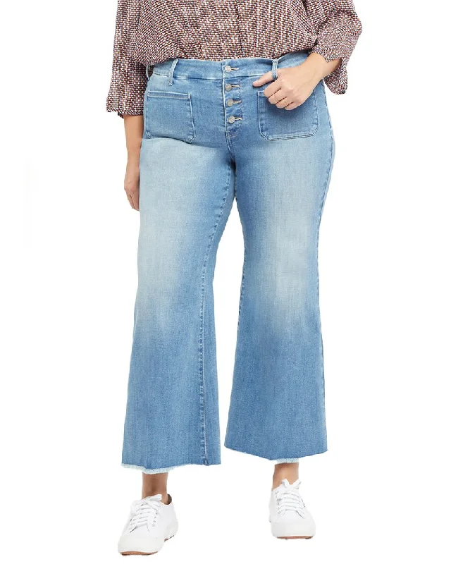 Women's Clothing Brands NYDJ Patchie Clean Brookes Wide Leg Jean