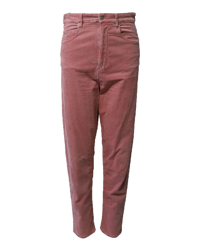 Online Boutiques Best Isabel Marant Regular Fit jeans in Pink Cotton Denim