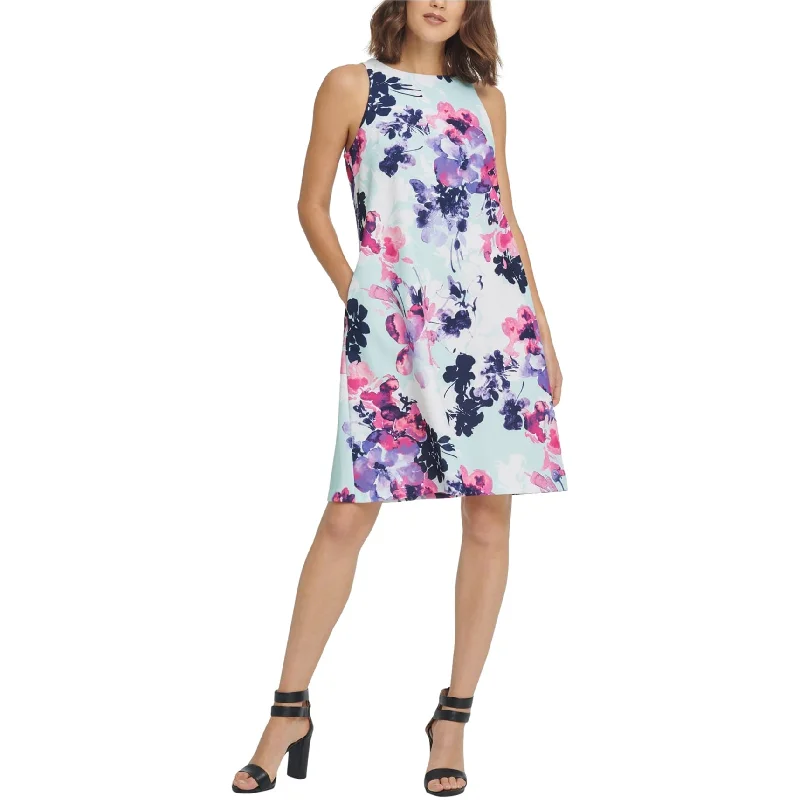 Trendy Athleisure Clothing For Women Dkny Womens Floral Trapeze Dress