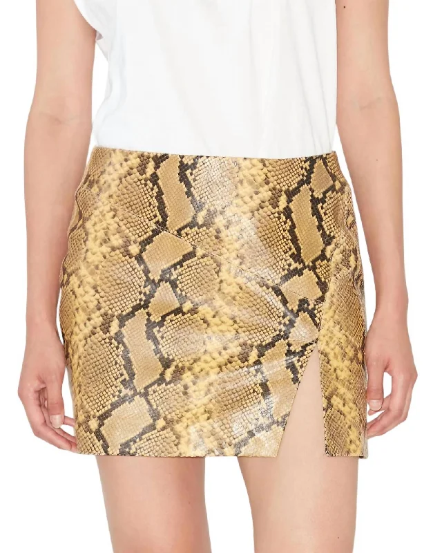 Everyday Women's Fashion Trends Blair Snake Skin Print Skirt In Natural