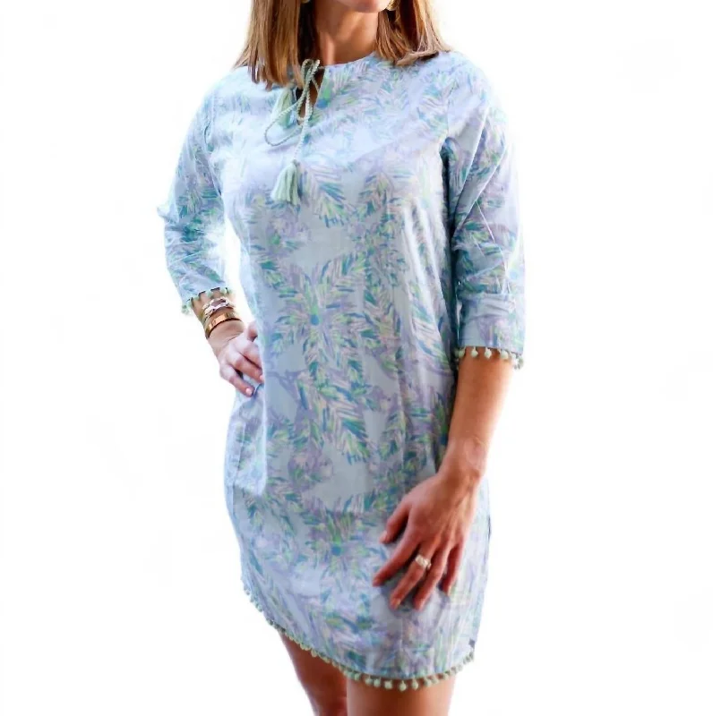 Sales For Clothes Panama Tunic Cover Up In Blue