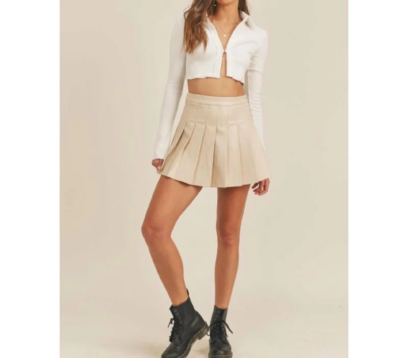 Clothing Woman Almond Milk Skirt In Cream