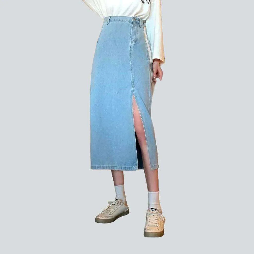 Fashion Women's Clothing Slit women's denim skirt