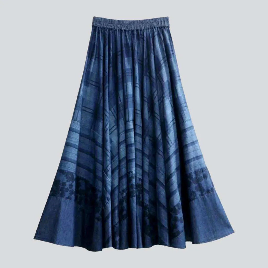 Women's Evening Wear Attire High-waist denim skirt
 for ladies