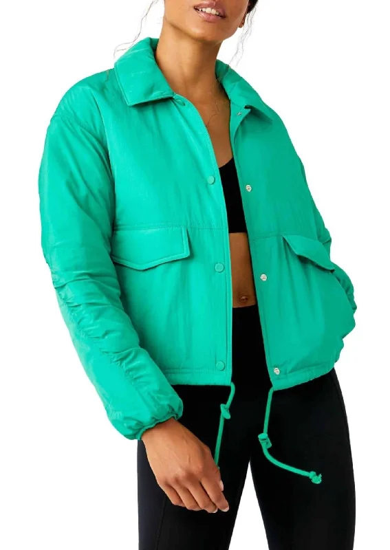 Women's Seasonal Clothes Off The Bleachers Coaches Jacket In Lucky Charm