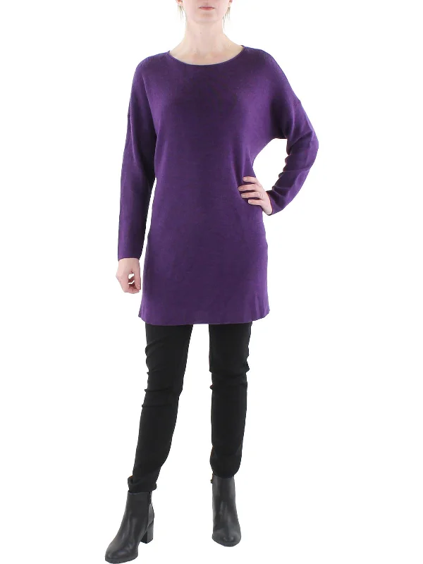 Sale For Women Womens Wool Bateau Neck Tunic Sweater