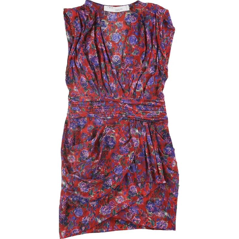 Top 10 Women's Online Clothing Stores IRO Womens Floral Swing Dress, Red, M/38 (US 6)