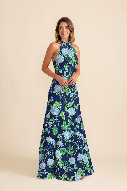 Online Boutiques Affordable Margot Bodice with Trumpet Skirt in Camellia Jacquard