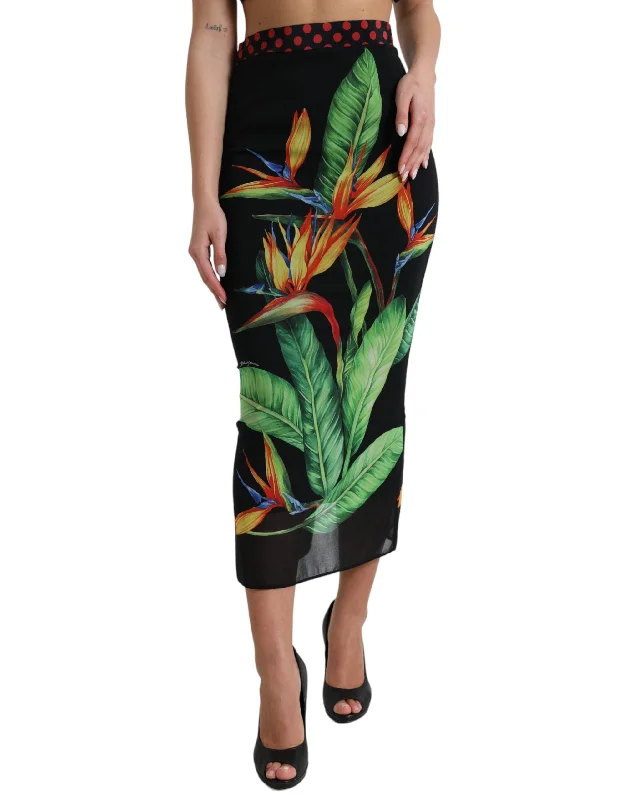 Exclusive Online Sale Dolce & Gabbana  Strelitzia High Waist Pencil Cut Women's Skirt