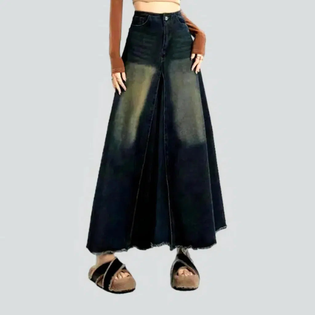 Flash Sales This Week Fashion dark-wash women's jean skirt