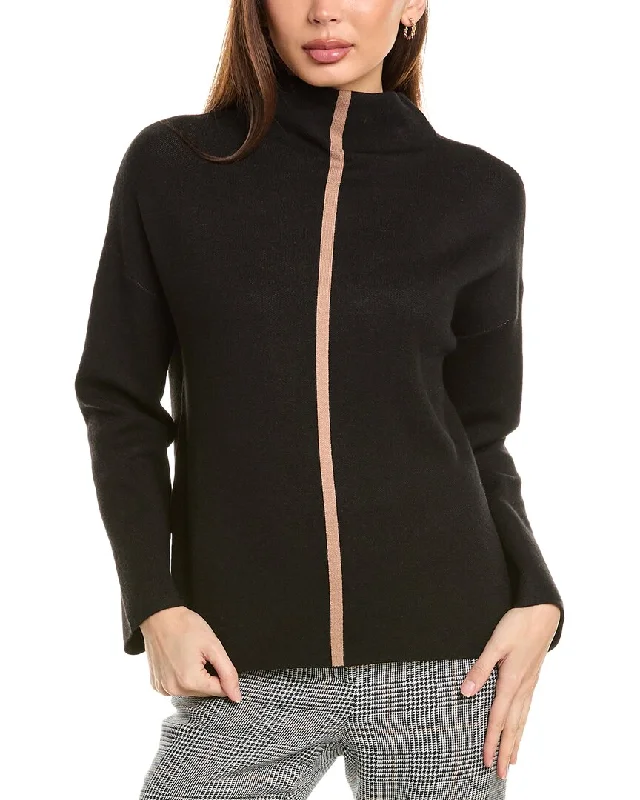 End of Season Sale T Tahari Funnel Neck Sweater