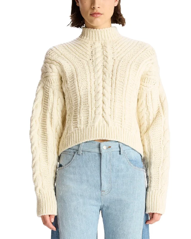 Clothes For Woman A.L.C. Shelby Mock Neck Wool Sweater